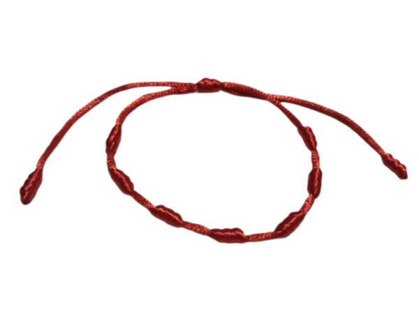 pulsera 7 nudos roja