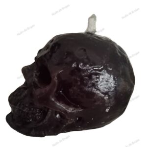 Velón con Forma de Calavera Negro