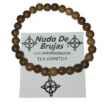 pulsera palo santo con nudo de brujas amuleto proteccion