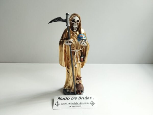 figura e Imagen de la Santa Muerte Dorada