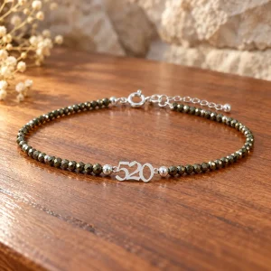 Pulsera 520 de pirita facetada y plata de ley ritualizada